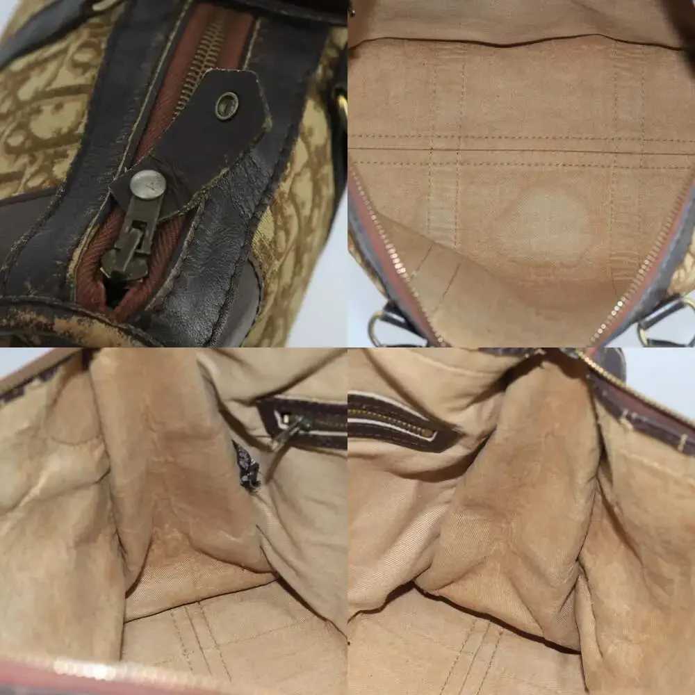 DIOR Trotter Canvas Boston Bag Brown